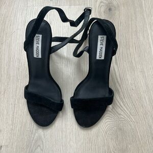 Steve Madden Black Strappy Heels
